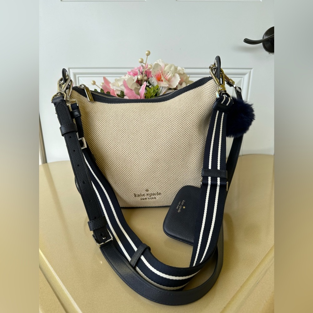Kate Spade Crossbody Bag Double Straps and Zip Pouch